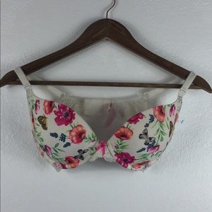 Dream Angels Push Up 34D Butterfly Flower Bra